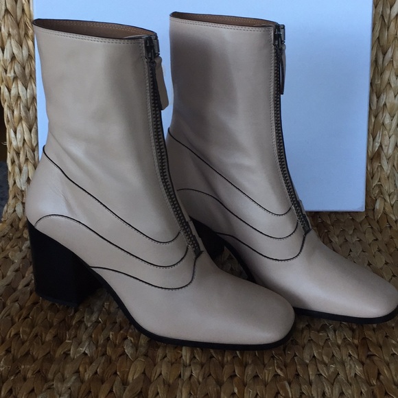 NIB Chloe Qacey Nude Square Toe Boot 40 & 41 - Picture 3 of 8